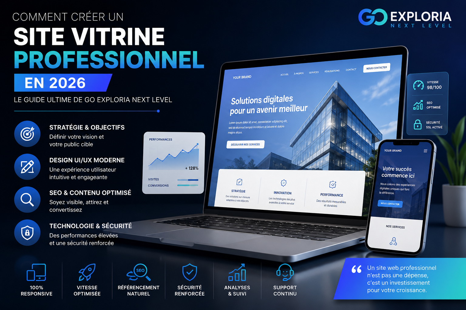 Go Exploria Next Level - Création site web